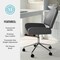Martha Stewart Tyla Upholstered Office Chair in Gray/Polished Nickel CH-220921-5-GY-MS - alternate 5